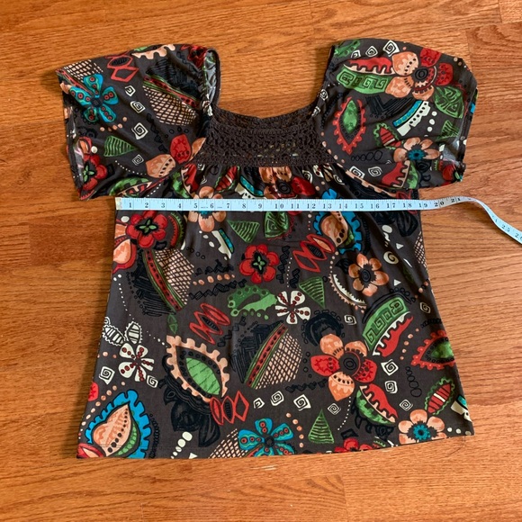 Choices, Ladies Boho/ Tunic Top with crochet, size PLg. - Picture 9 of 10